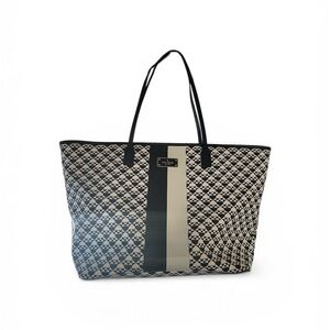 kate spade Black and Cream Striped Pattern Tote